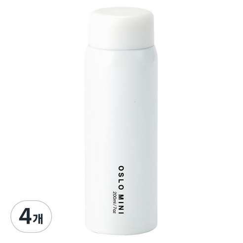 오슬로 미니 텀블러, 화이트, 200ml, 4개