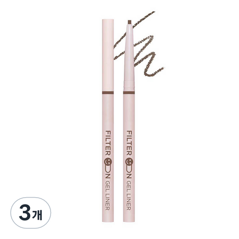 아임미미 필터 온 젤 라이너 0.1g, 03 브라운, 3개