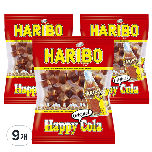 하리보 해피 콜라, 200g, 9개