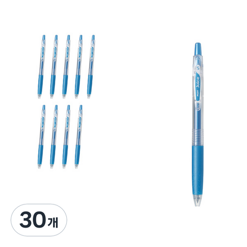 파이롯트 쥬스 젤잉크펜 0.5mm LJU-10EF, 메탈릭블루, 30개
