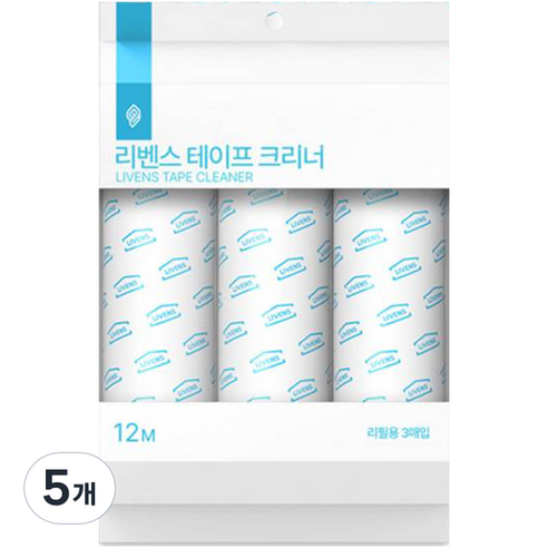 자우버탁 사선컷팅 돌돌이 테이프 클리너 리필 3p, 5개