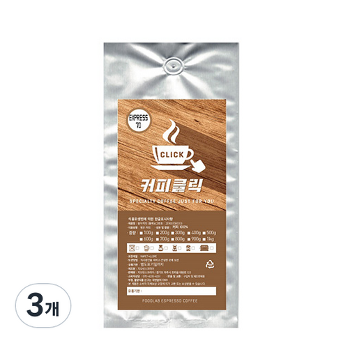 커피클릭 EXPRESS 70 분쇄 커피, 에스프레소, 500g, 3개