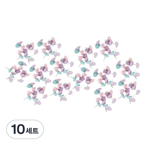 문구담 귀여운 하트모양 압정 마카롱, 50개입, 10세트