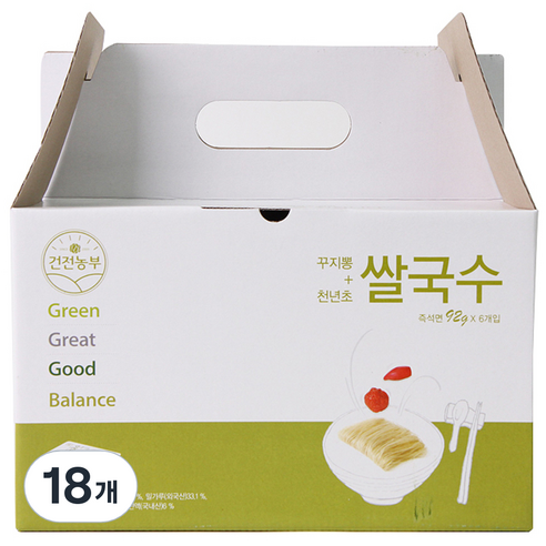 건전농부 꾸지뽕 천년초 쌀국수, 92g, 18개