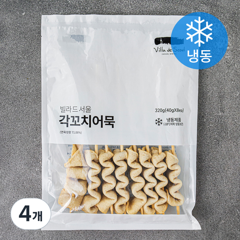 빌라드서울 각꼬치어묵 8개입 (냉동), 320g, 4개