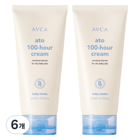 아브카 아토 100시간 초고보습 베이비 크림, 6개, 200ml