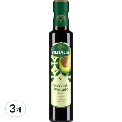 올리타리아 엑스트라버진 아보카도유, 3개, 250ml