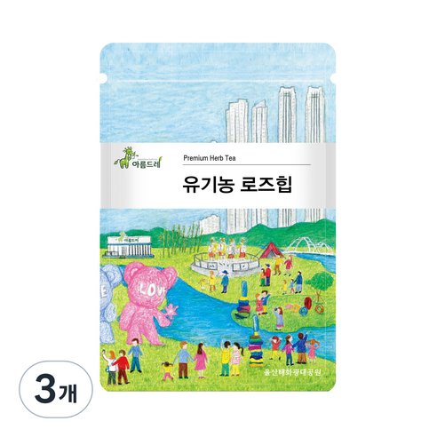 아름드레 삼각티백 유기농 로즈힙, 1.1g, 25개입, 3개