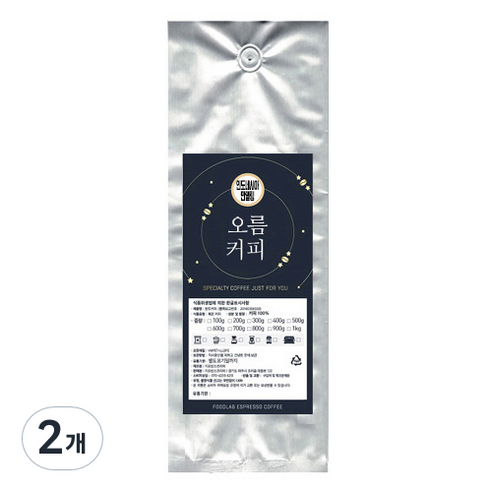 오름커피 인도네시아 만델링, 더치커피, 200g, 2개