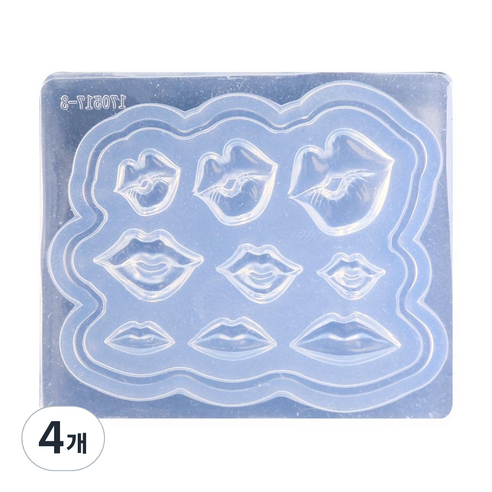 네일스케치 3D 네일몰드, 39 입술, 4개