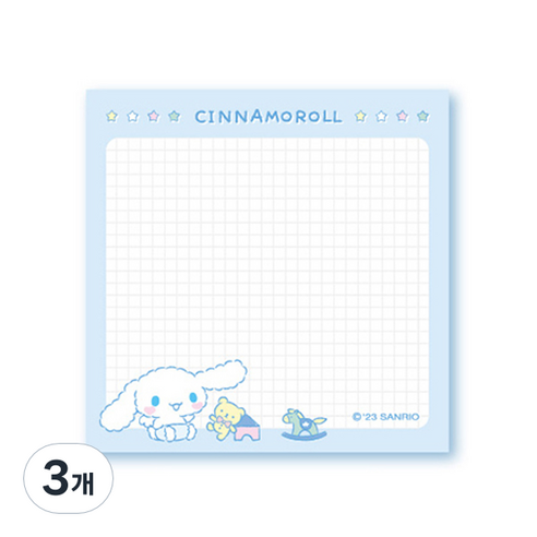 산리오 시나모롤 마이 데일리 떡메모지, 랜덤발송, 1개입, 3개