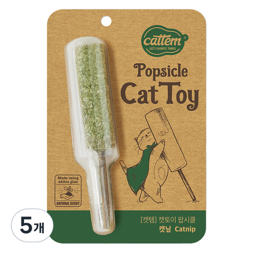 캣템 고양이 팝시클 장난감 2 x 13 cm, 5개, 캣닢