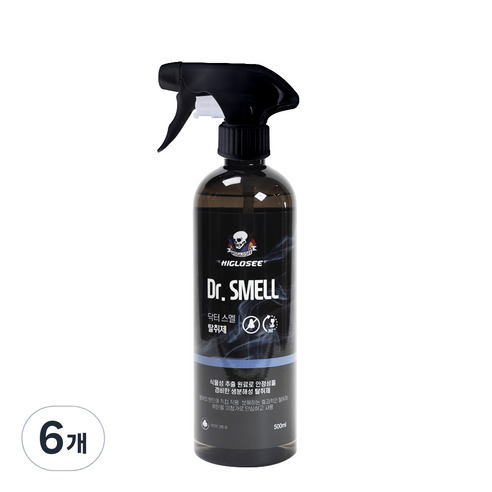 하이글로씨 닥터스멜 차량용 탈취제 500ml, 1개입, 6개