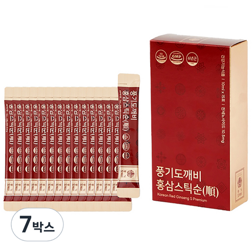 풍기도깨비 6년근 홍삼스틱 순 10ml X 15p, 150ml, 7박스