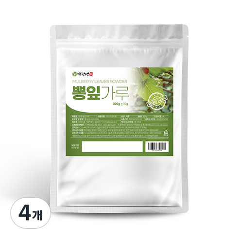 백장생 토종 뽕잎가루, 4개, 300g