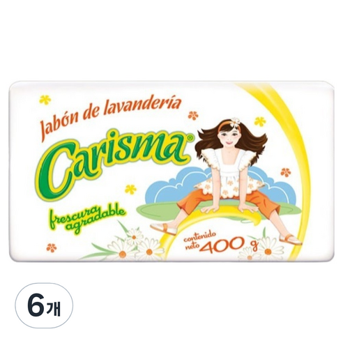 라코로나 카리스마 강력 찌든때 빨래 세탁비누, 400g, 6개