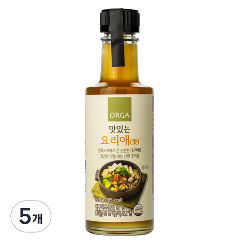 올가홀푸드 맛있는 요리애 간편 조미료, 220g, 5개