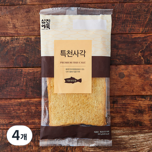 삼진어묵 특천사각, 300g, 4개