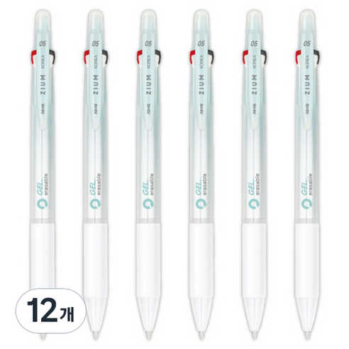 자바펜 지움3겔 지워지는 볼펜 0.5mm, 12개, 민트