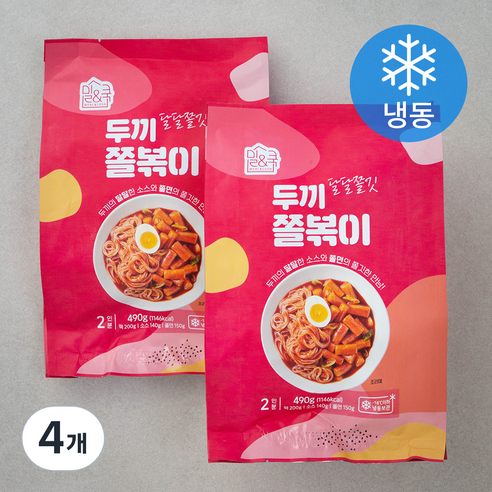 밀&쿡 두끼 쫄볶이 (냉동), 490g, 4개