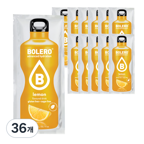 볼레로 2kcal 무설탕 과일워터 대용량 음료 레몬, 9g, 1개입, 36개