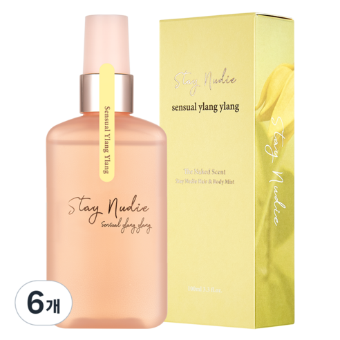 바디홀릭 스테이누디 헤어 앤 바디미스트 센슈얼 일랑일랑, 6개, 100ml