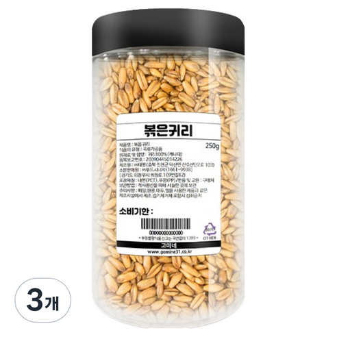 고미네 볶은 귀리, 250g, 3개