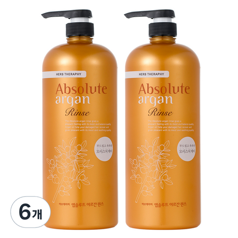 허브테라피 앱솔루트 아르간 린스, 1500ml, 6개