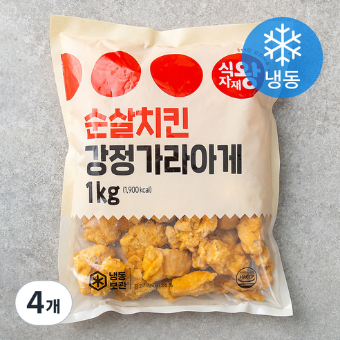 식자재왕 강정 가라아게 순살치킨 (냉동), 1kg, 4개