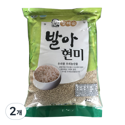 장세순 발아현미 4kg, 2개