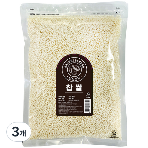 싱싱잡곡 찹쌀, 800g, 3개