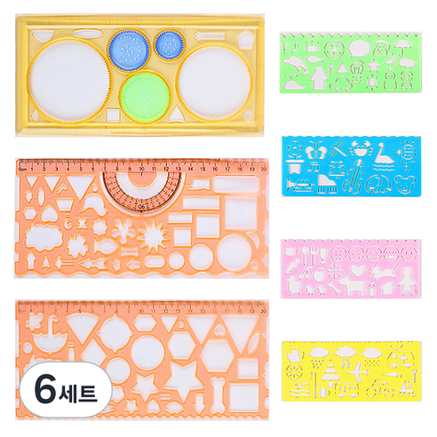 바코젤 모양 도형자 7종 세트, 오렌지, 6세트