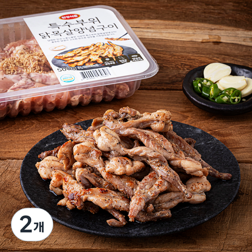 한강식품 특수부위 닭 목살 양념구이, 500g, 2개
