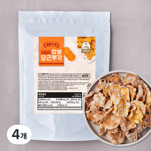 일품수제 찹쌀 당근부각, 4개, 70g