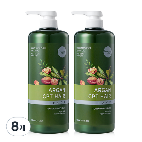 포레스트스토리 아르간 CPT 약산성 헤어팩, 1000ml, 8개