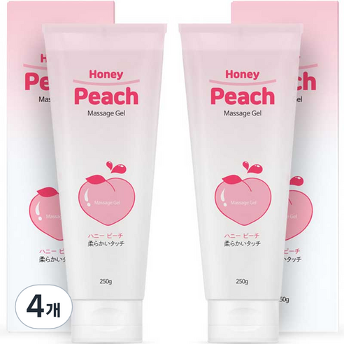 허니피치 바디 마사지젤 과일향, 250g, 4개