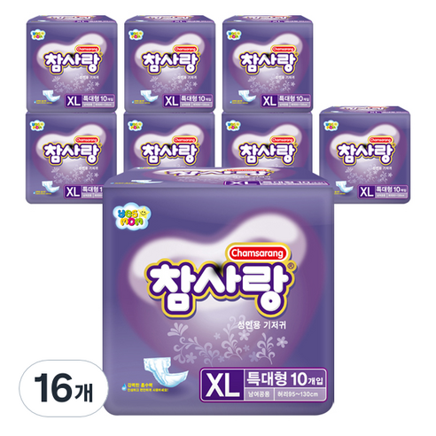 참사랑 밴드형 성인기저귀 특대형, 10개입, 16개