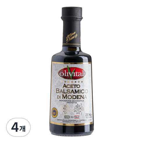 올리비탈 모데나 발사믹 식초 7stars, 4개, 250ml