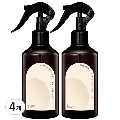 제이숲 딥그린제이 퍼퓸 섬유향수 250ml, 퓨어머스크, 4개