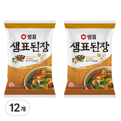샘표 된장/일본식 500g, 2개, 12개