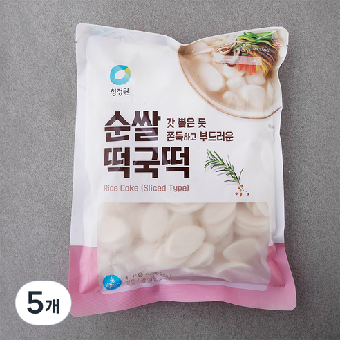청정원 순쌀 떡국떡, 1kg, 5개