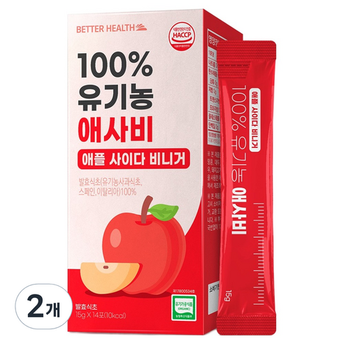 더존건강 NFC착즙 유기농 애사비 스틱 14p, 2개, 210ml