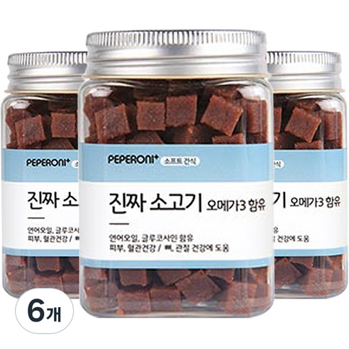페페로니 애견용 져키 180g, 소고기, 6개