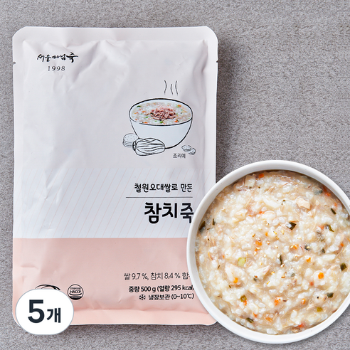 서울마님죽 참치죽, 500g, 5개