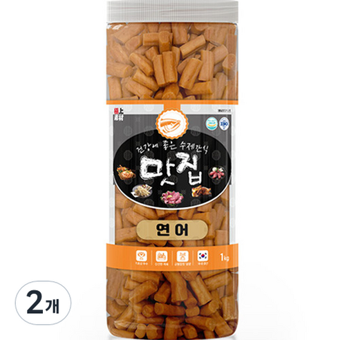 극상소재 강아지 맛집 수제 간식, 연어, 1kg, 2개