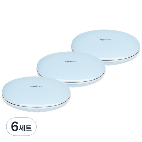 eyekan 여행용 렌즈통 + 케이스 + 집게 세트, 오션블루, 6세트