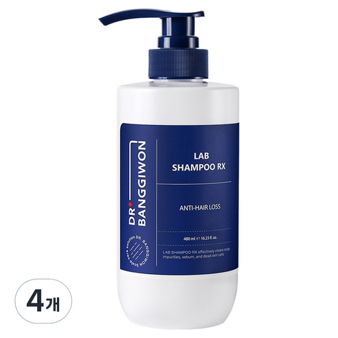닥터방기원 랩 샴푸 알엑스 플로럴 우디 머스크향, 480ml, 4개