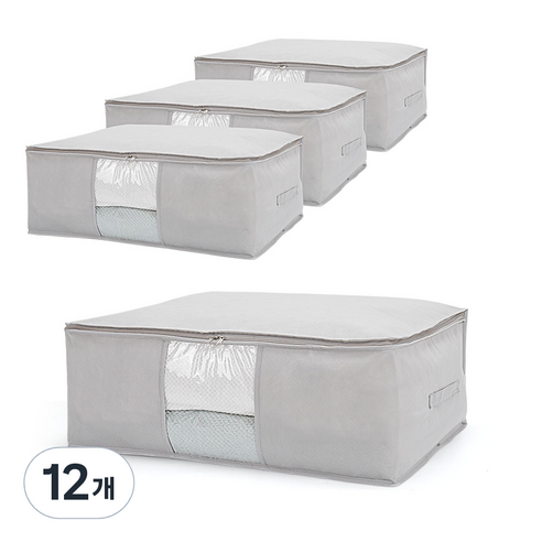 코멧 홈 패브릭 이불 케이스 93L, 그레이, 12개