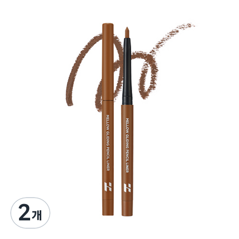 홀리카홀리카 멜로우 글라이딩 펜슬 라이너 0.3g, 03 카라멜 크로플, 2개