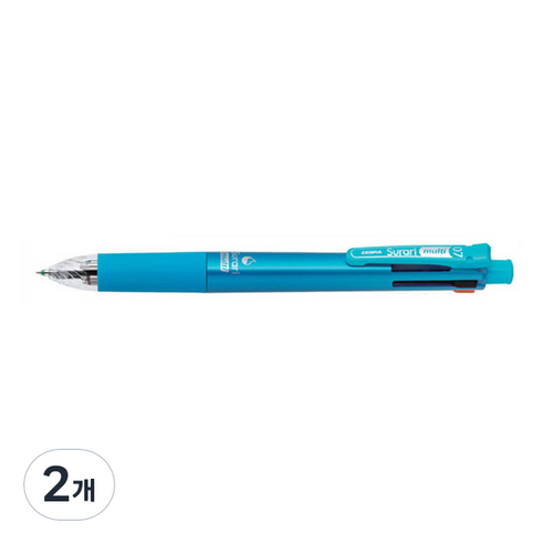 제브라 스라리 멀티펜 B4SA11 0.7mm, 라이트 블루, 2개